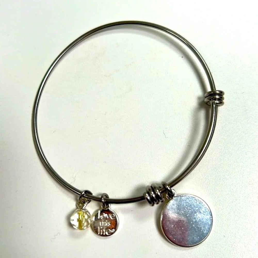 Alex and Ani initial “A” Love This Life expandable bangle bracelet 3 for $20